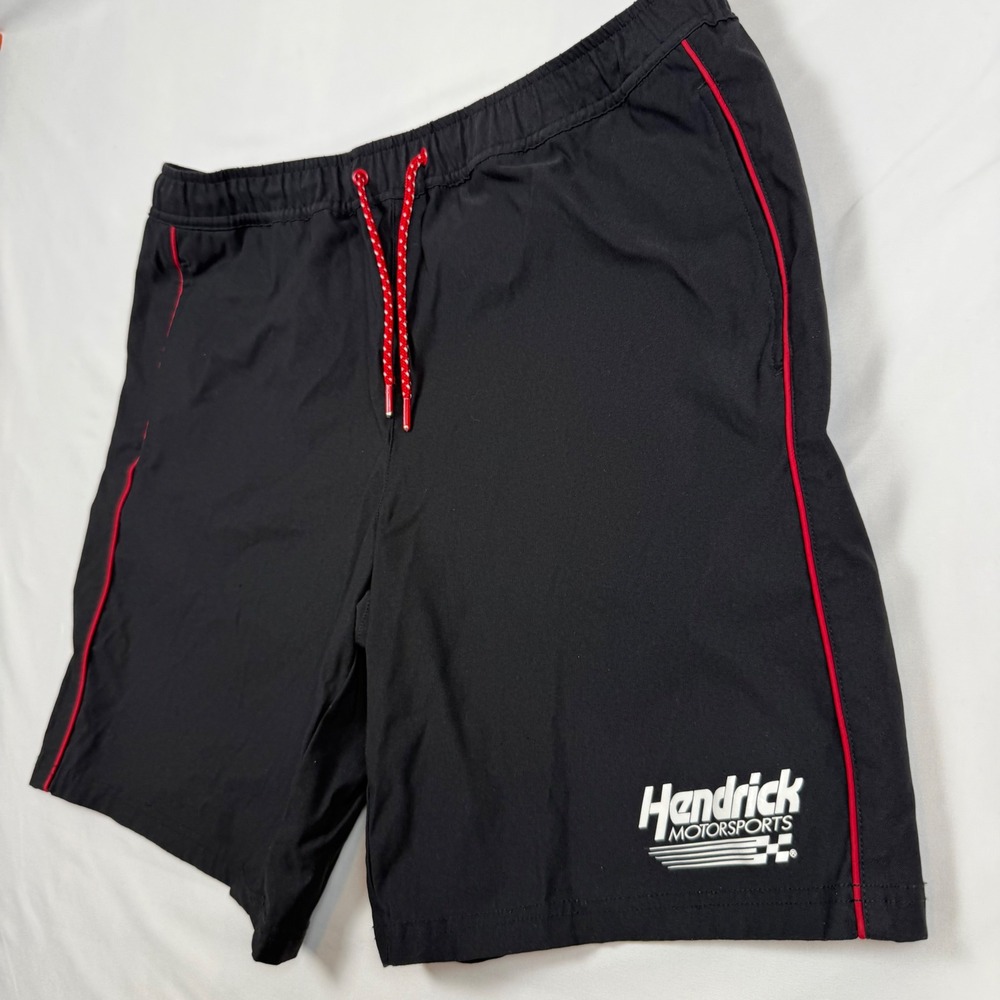 Hendrick Motorsports Collection by Oobe Mens Black Nylon Spandex Shorts Large